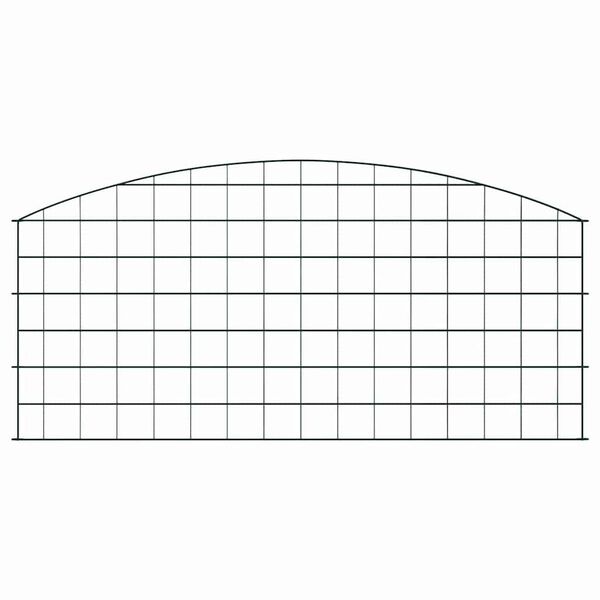 vidaXL Set di Recinzione per Stagno 5 pcs Verde 100 x 50 cm Acciaio