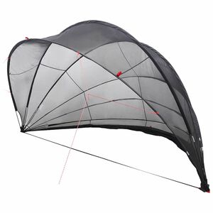 vidaXL Dome Piscina 592 x 590 x 275 cm Nero
