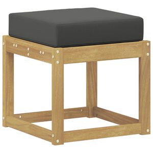 vidaXL Panca da esterno con cuscino Bianco 43 x 43 x 45 cm