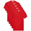Fruit of the Loom Magliette Originali 5 pz Rosse M in Cotone