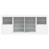 vidaXL Credenza con Luci LED Bianca 163x37x67 cm