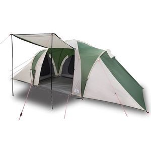 vidaXL Tenda da Campeggio a Cupola per 6 Persone Verde Impermeabile