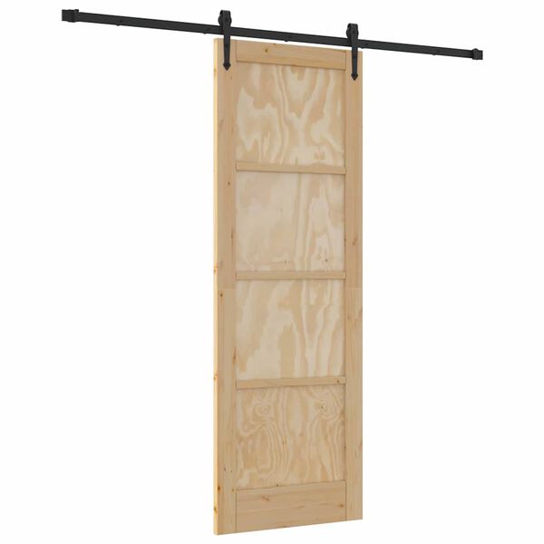 vidaXL Porta scorrevole ORKDAL Marrone 73,5 x 211 cm Pino massello