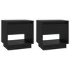 vidaXL Comodini 2 pz Neri 45x34x44 cm in Truciolato