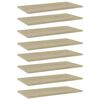 vidaXL Ripiani per Libreria 8pz Rovere Sonoma 60x30x1,5cm Multistrato
