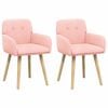 vidaXL Sedie da pranzo 2 pz Boucl&eacute; Rosa 59 x 57 x 85 cm