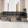 vidaXL Set Divano da Giardino con cuscino 9 pcs Grigio polyrattan