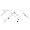 vidaXL Bimini di Prua con Tendalino a 2 Archi Bianco 180x130x110 cm