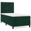 vidaXL Giroletto a Molle con Materasso Verde Scuro 80x200 cm Velluto