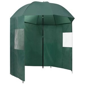 vidaXL Ombrellone da Pesca Verde 220x185 cm