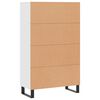 vidaXL Credenza Bianca 69,5x31x115 cm in Legno Multistrato