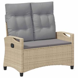 vidaXL Panchina da giardino Beige e Grigio Chiaro 105 x 60 x 112 cm