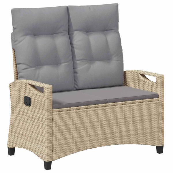 vidaXL Panchina da giardino Beige e Grigio Chiaro 105 x 60 x 112 cm