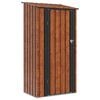 vidaXL Casette da giardino Marrone 103 x 74 x 200 cm Metallo