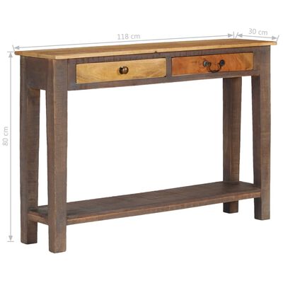 vidaXL Tavolino da Salotto in Legno Massello Vintage 118x30x80 cm