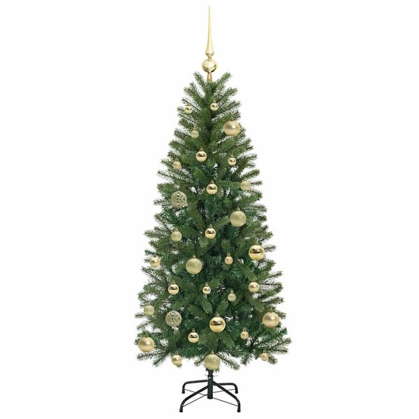 vidaXL Albero di Natale artificiale con 150 LED Verde 120 cm PE e PVC