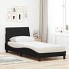 vidaXL Letto con Materasso Hanko Nero 90x190 cm in Tessuto