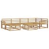 vidaXL Set di divani da esterno 7 pcs Bianco Legno di Acacia Massello
