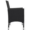 vidaXL Set da Bistrot per Giardino 3 pz in Polyrattan e Acacia Nero