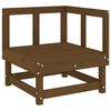vidaXL Divano Angolare da Giardino Marrone Ambra Legno Massello Pino