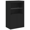 vidaXL Credenza con Luci LED Nera 181,5x37x100 cm