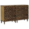 vidaXL Credenza 2 pcs Marrone 60 x 33,5 x 75 cm
