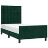 vidaXL Giroletto senza Materasso Verde Scuro 80x200 cm in Velluto