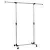 vidaXL Porta Abiti Regolabile in Acciaio 165x44x150 cm Argento