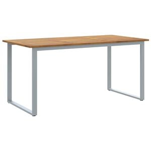 vidaXL Tavolo da Giardino Grigio 160 x 80 x 75 cm