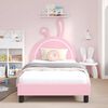 vidaXL Struttura letto bambini con testata Rosa 80 x 200 cm PU