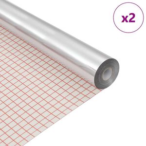 vidaXL Film Adesivo per Specchi 60 x 100 cm 2 pz Argento PET
