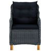 vidaXL Set da Pranzo da Giardino 9pz e Cuscini Polyrattan Grigio Scuro