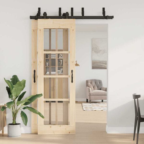 vidaXL Kit di Binari per Porte Scorrevoli 152,5 cm Acciaio Nero