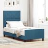 vidaXL Letto a molle con testiera Blu Scuro 100 x 200 cm Velluto