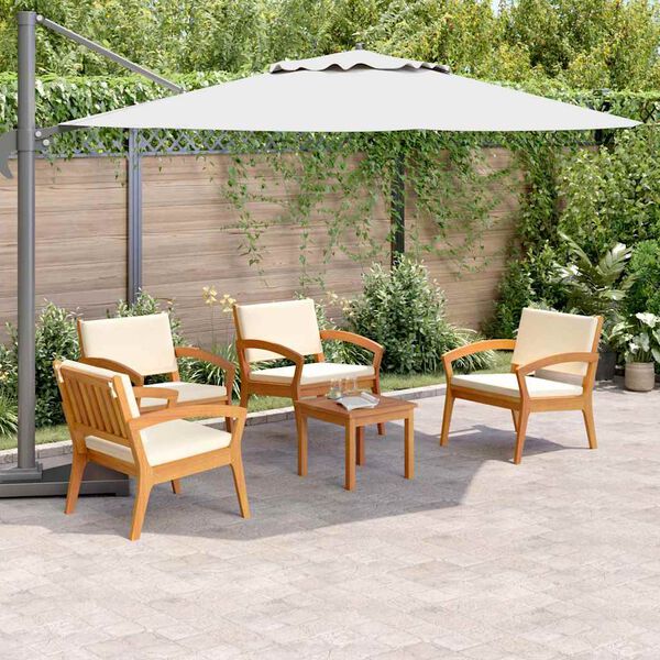 vidaXL Set bistrot 5 pcs Marrone 59,5 x 70,5 x 72,5 cm Poliestere