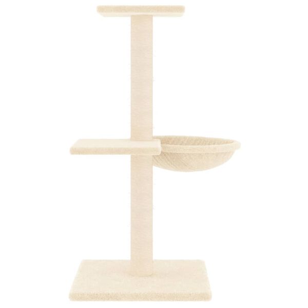 vidaXL Albero per Gatti con Tiragraffi in Sisal Crema 72 cm