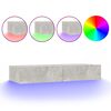 vidaXL Mobile Porta TV con Luci LED Grigio Cemento 90x35x15,5 cm