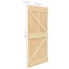 vidaXL Porta 90x210 cm in Legno Massello di Pino