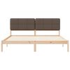 vidaXL Letto con Testiera Rivestita Talpa 180 x 200 cm Pino massello