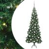 vidaXL Albero di Natale Artificiale Angolare con 300 LED Verde 180 cm