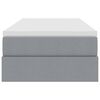 vidaXL Letto con contenitore e materasso Grigio chiaro 90 x 200 cm