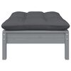 vidaXL Divano da Giardino a 2 Posti con Cuscini Grigi Massello di Pino