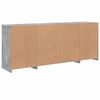 vidaXL Credenza con Luci LED Grigio Cemento 163x37x67 cm