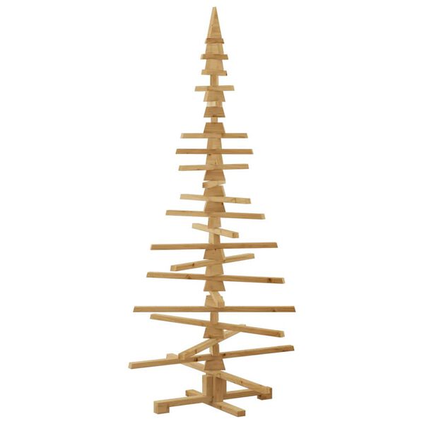 vidaXL Albero di Natale in legno Marrone 180 cm Legno di pino massello