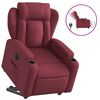 vidaXL Poltrona Alzapersona Reclinabile Elettrica Rosso Vino Tessuto