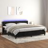 vidaXL Letto a Molle con Materasso e LED Nero 200x200 cm in Velluto