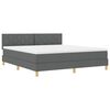 vidaXL Letto a molle con materasso Grigio scuro 180 x 200 cm Tessuto