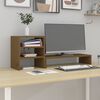 vidaXL Supporto per Monitor ambra 81x20x30 cm Legno Massello di Pino