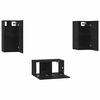 vidaXL Set mobile TV 3 pcs Rovere Nero Legno multistrato