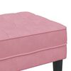 vidaXL panchina con cuscino Rosa 113 x 57 x 39 cm Velluto